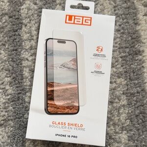 UAG Glass Shield Tempered Glass Screen Protector for iPhone 16 Pro - Clear